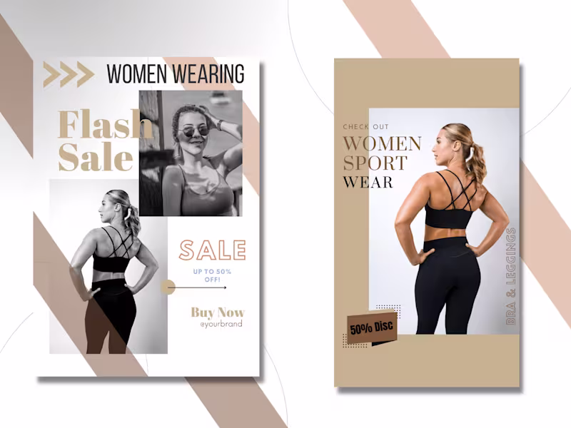 Cover image for ill design stunning, flyers, template for women sports wear