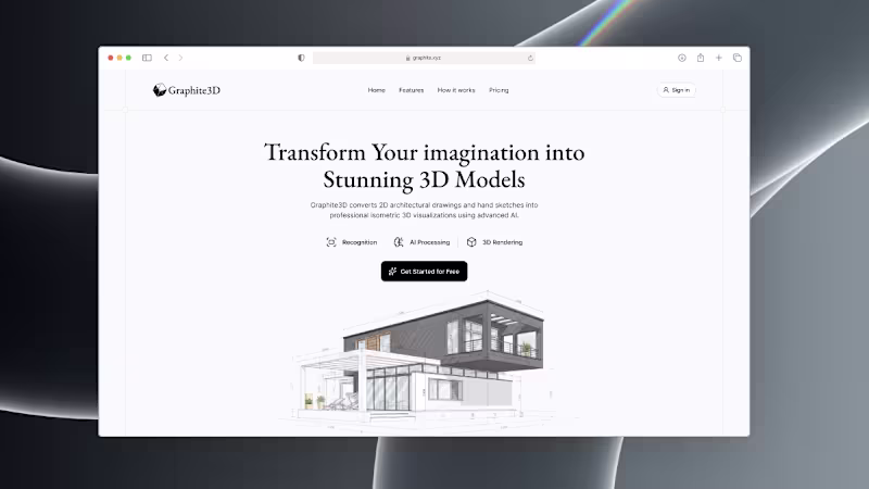 Cover image for Landing page design for my side project https://graphite3d.x...