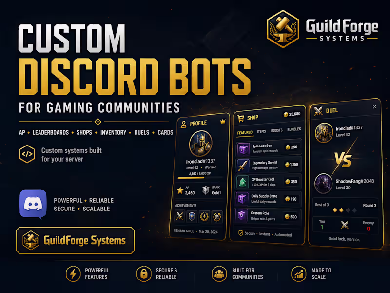 Cover image for Custom Discord Bot Development