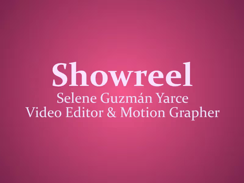 Cover image for Video editor reel