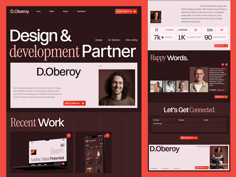 Cover image for Editorial Landing Page Design. Figma, Mobile-Ready, Dev Handoff