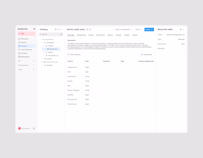 Cover image for The Databricks Data Catalog: Enhancing Usability and Trust