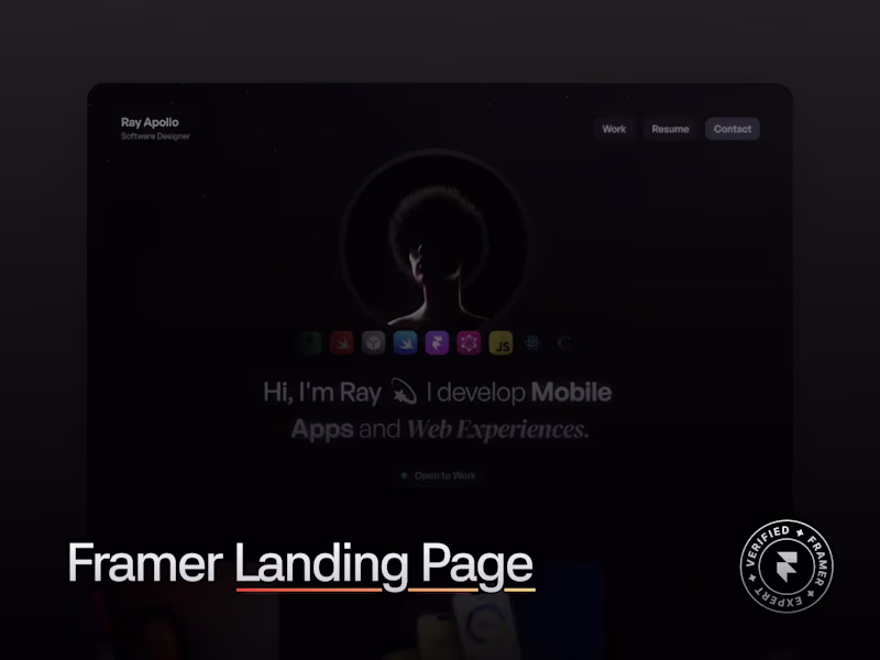 Cover image for Framer Landing Page