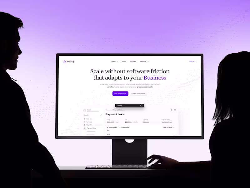 Cover image for Duccy - B2B SaaS Landing Page