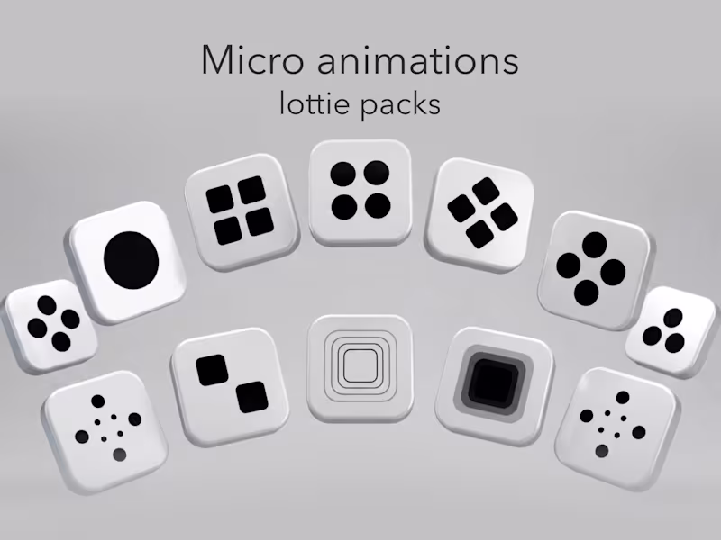 Cover image for UI animations - Lottie packs
