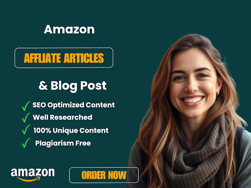 Cover image for I will write SEO friendly amazon affiliate articles