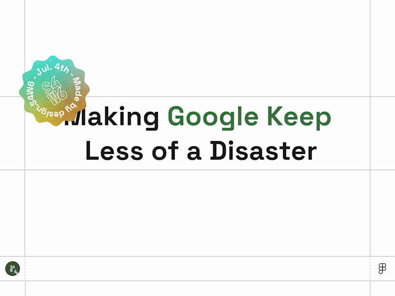 Cover image for Making Google Keep Less of a Disaster