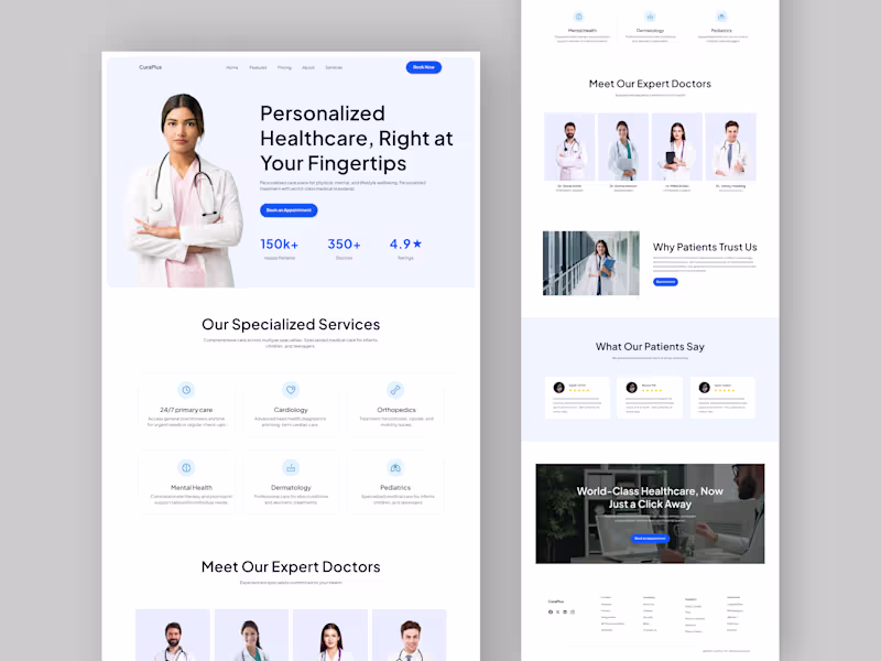 Cover image for HealthCare Website Design, Pharmacy Website Design