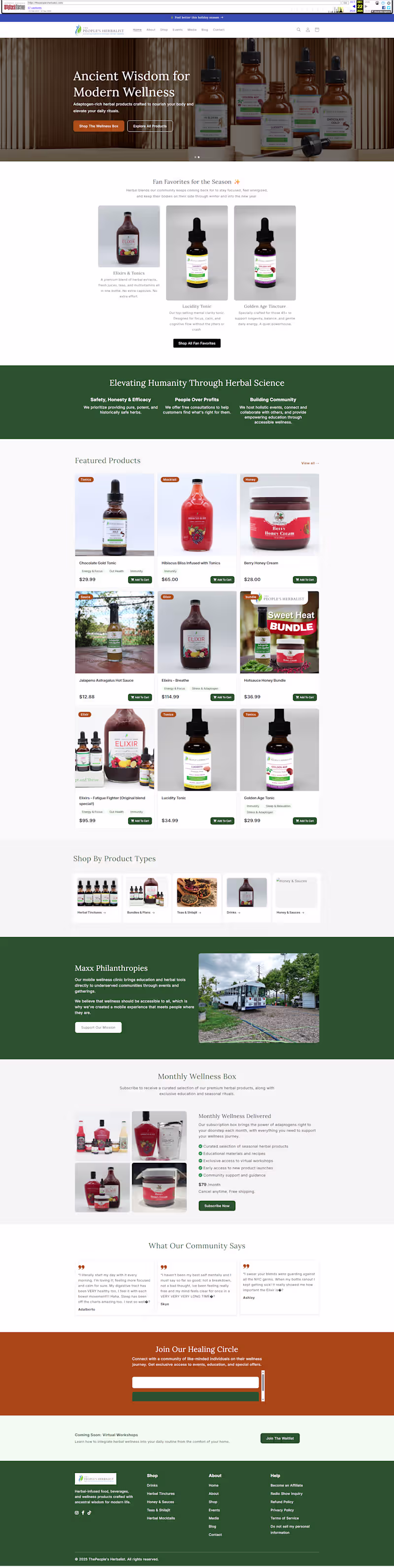Cover image for 🌿 This herbal brand's homepage