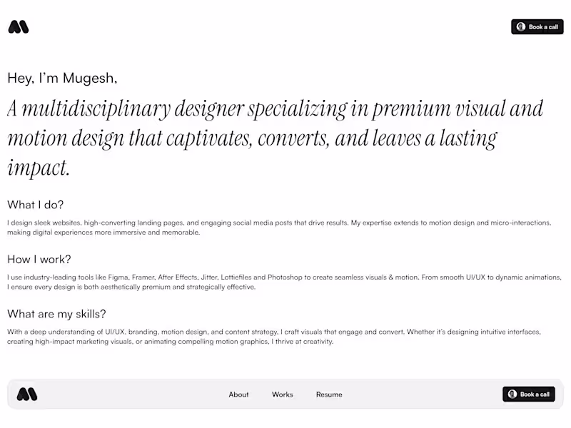 Cover image for Minimal Portfolio Website – A Clean, Impactful Digital Presence