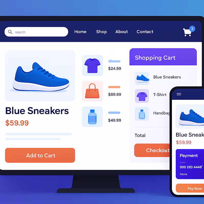 Cover image for Built a fully functional e-commerce store with a modern, sca...