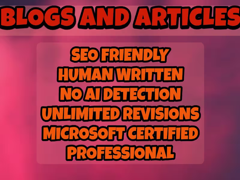 Cover image for Human Written Blog Writing Service