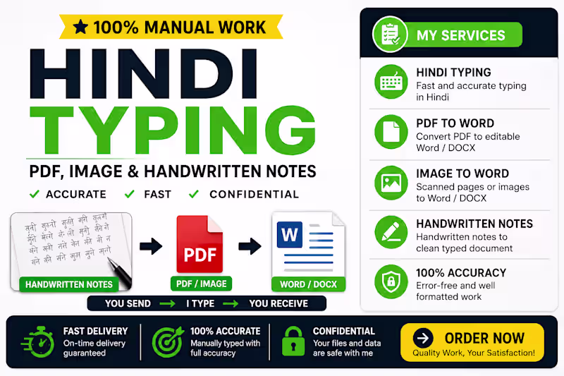Cover image for Professional PDF to Word Conversion Service