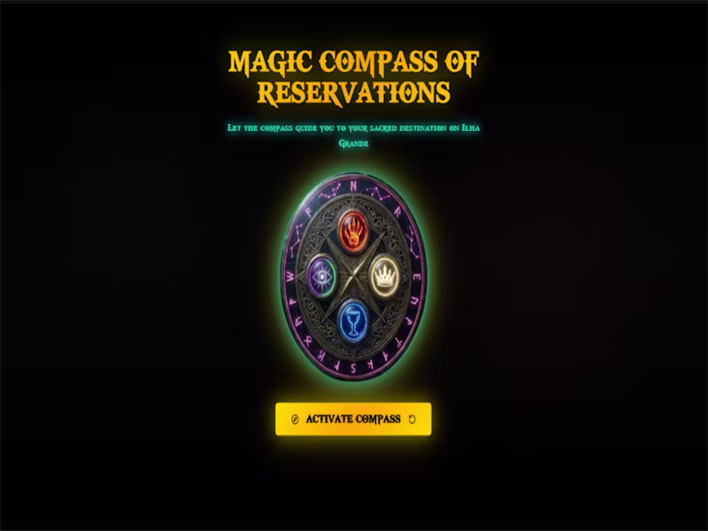 Cover image for I will design interactive mystical compasses and booking portals