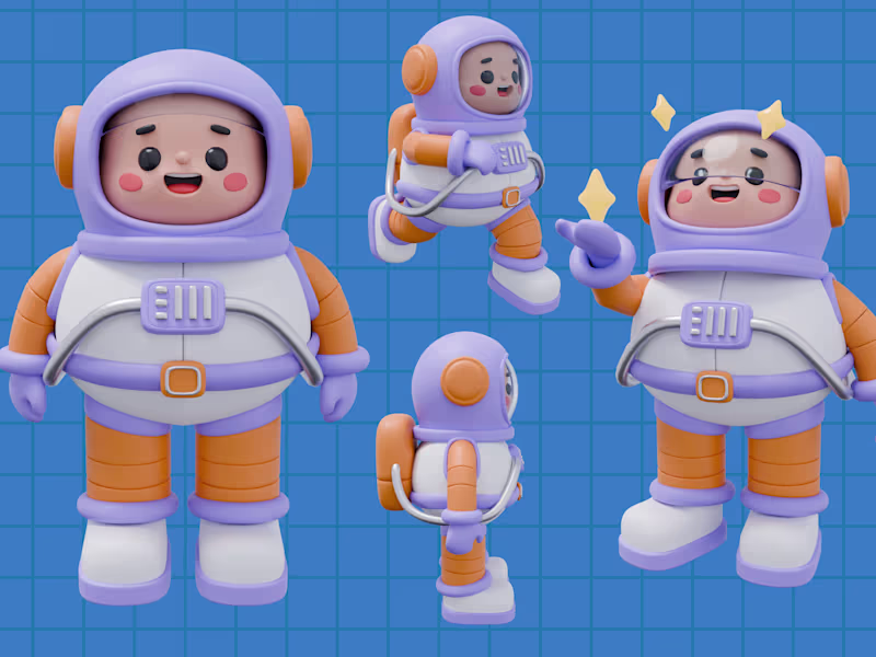 Cover image for Design 3d mascot, low poly cartoon character