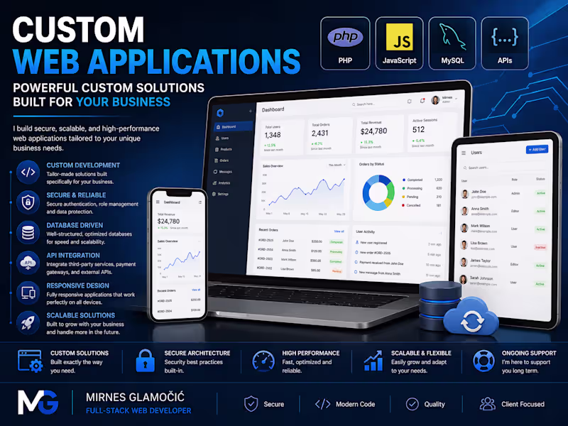 Cover image for Custom Web Applications