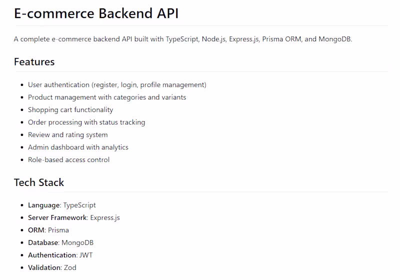 Cover image for E-commerce Backend
A scalable e-commerce backend