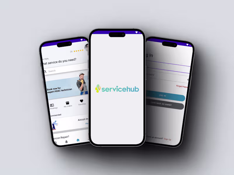 Cover image for SERVICEHUB -A mobile e-commerce application for HVAC industry