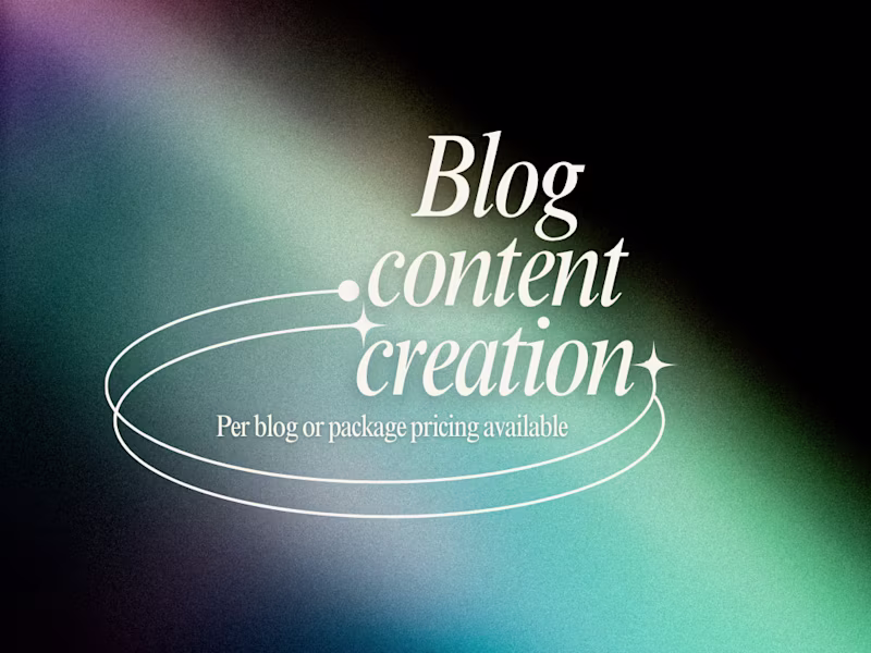 Cover image for Blog content creation