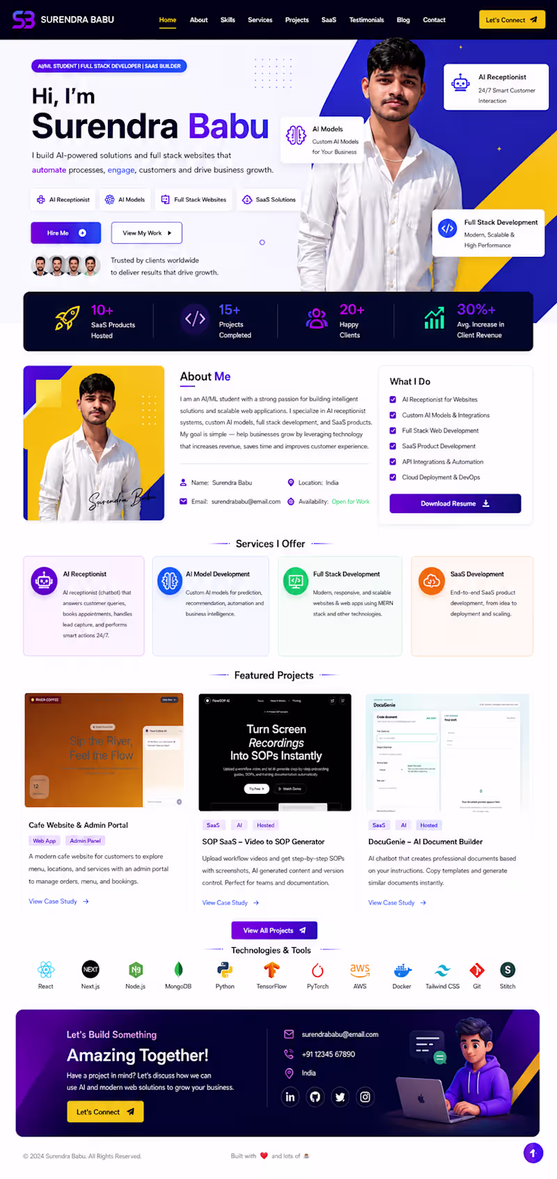 Cover image for Ai automation And SaaS Developer