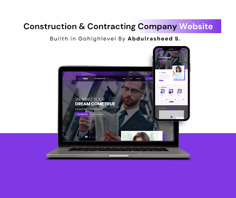 Cover image for Professional construction company website built