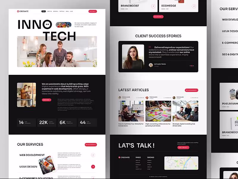 Cover image for Designed and developed a modern,