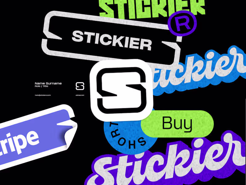 Cover image for Stickier - Logo + brand design