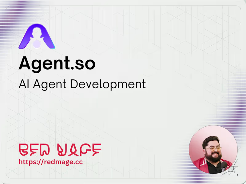 Cover image for Agent.so – AI Agent Development (Hourly)