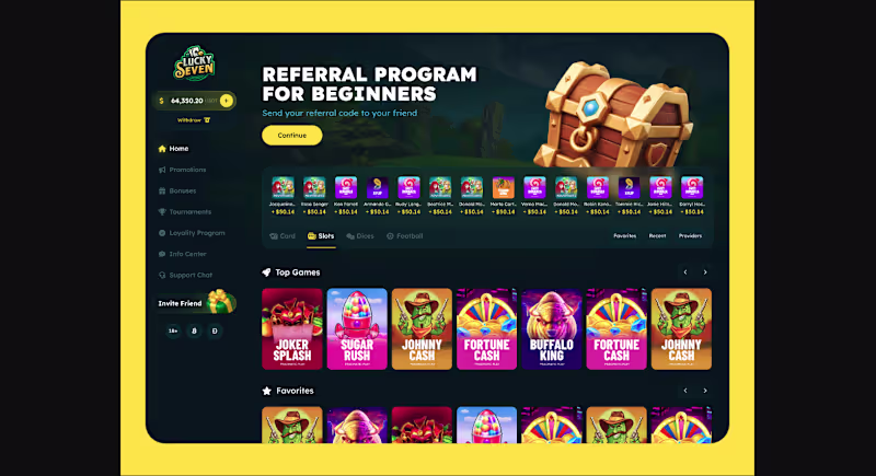 Cover image for Lucky Seven Casino Website | End to End