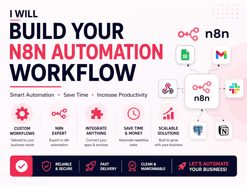 Cover image for  I will build your n8n Automation Workflow