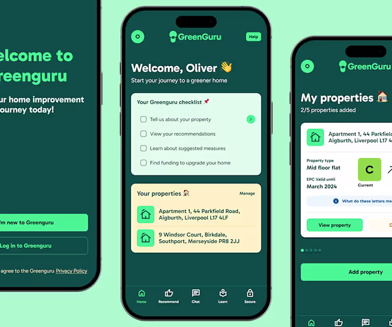 Cover image for Greenguru, full UX/UI MVP in 2 weeks for a property startup