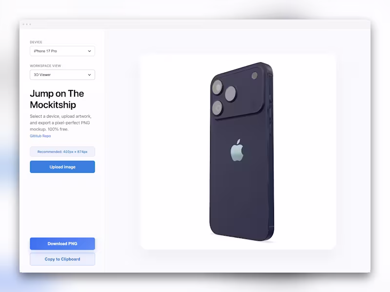 Cover image for MockitShip: Free Device Mockup Generator