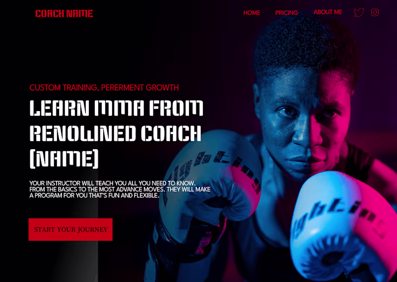 Cover image for Piece made for portfolio | Landing page for personal trainer