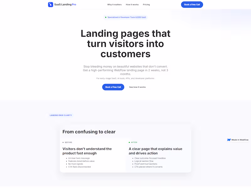 Cover image for SaaS Landing Pro Freelance Service