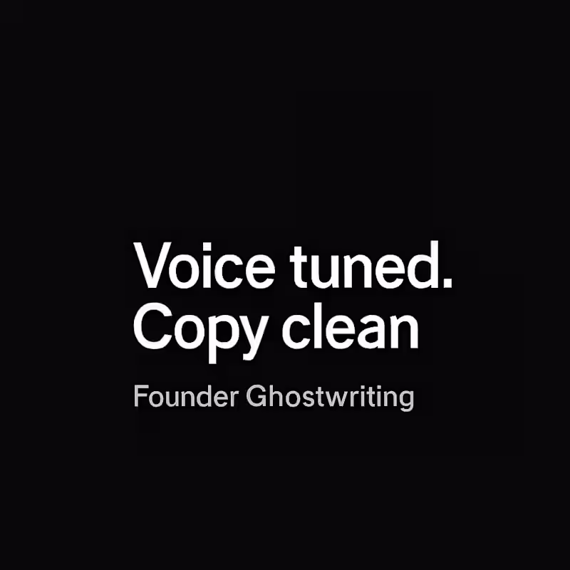 Cover image for Copy Cleanup + Voice Tuning