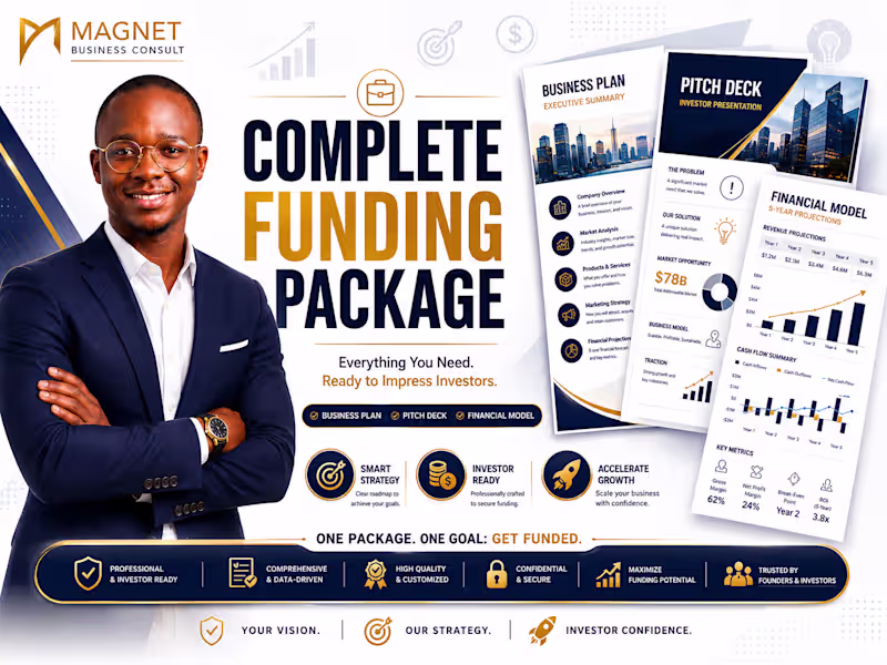 Cover image for Complete Funding Package: Plan + Deck + Model