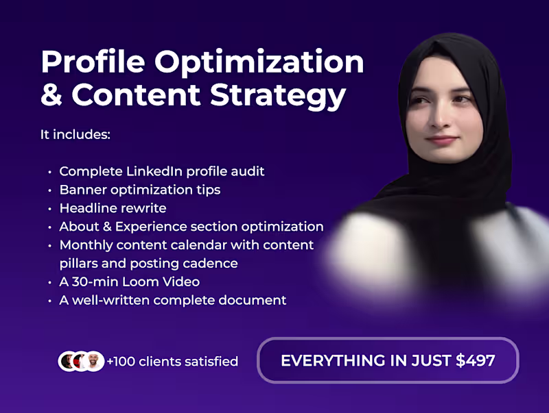 Cover image for LinkedIn Profile Optimization + 4-Week Content Strategy