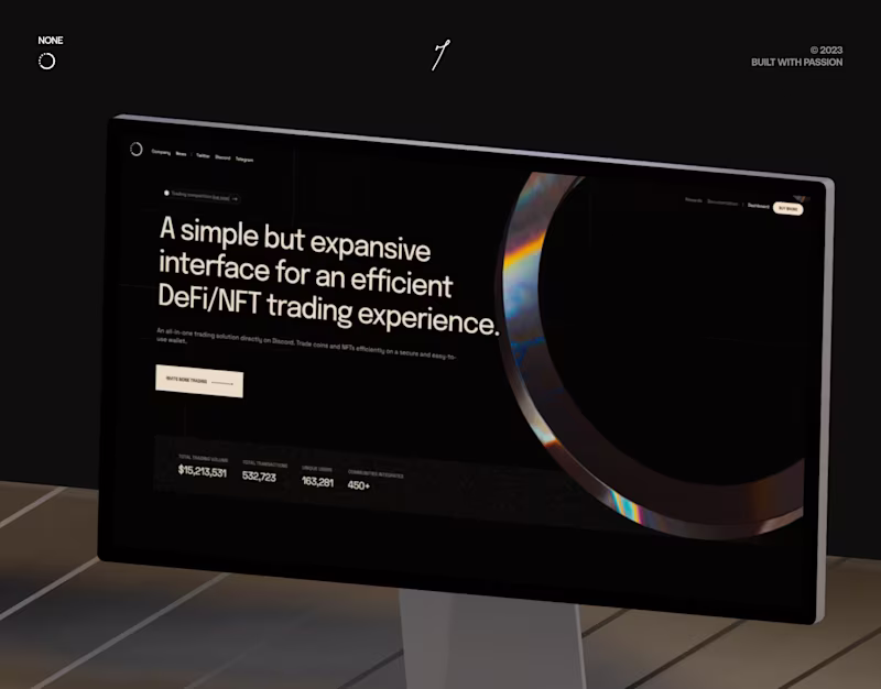 Cover image for NONE | Redefining the DeFi experience.