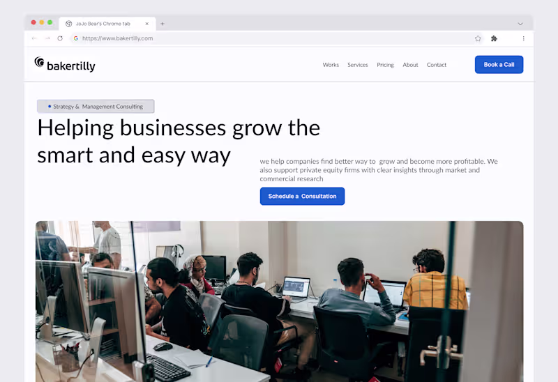 Cover image for Bakertilly Website Hero Section Redesign