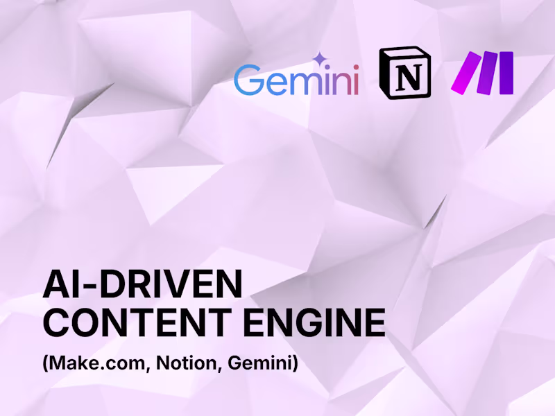 Cover image for AI Content Engine