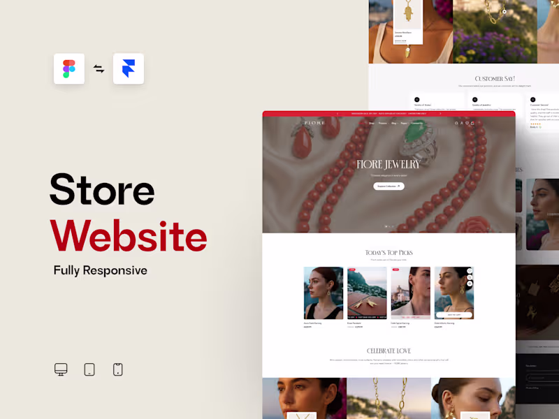 Cover image for I will be your Store Designer & Developer with Framer