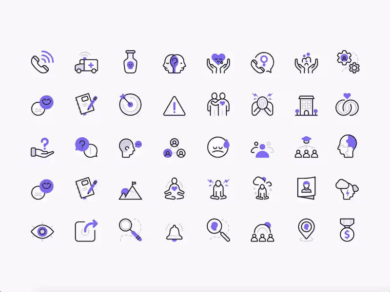 Cover image for Unique set of icons for your website or app.
