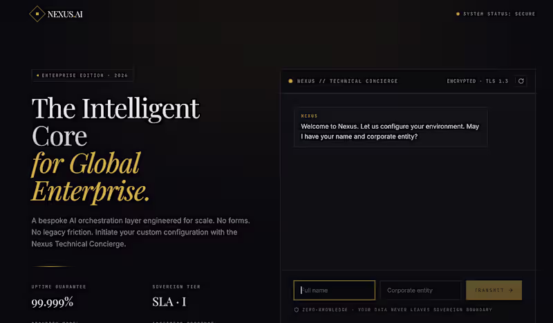 Cover image for AI Chatbot Landing Page | Enterprise Lead Qualification