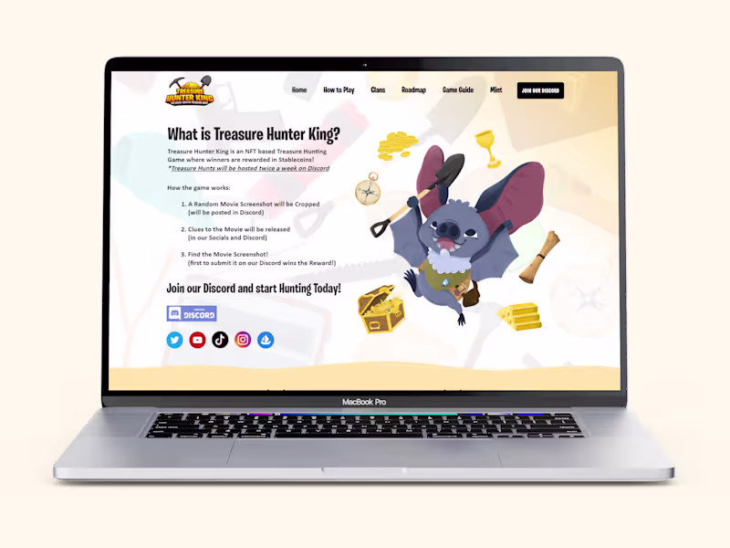 Cover image for I designed and developed the website for Treasure Hunter Kin...