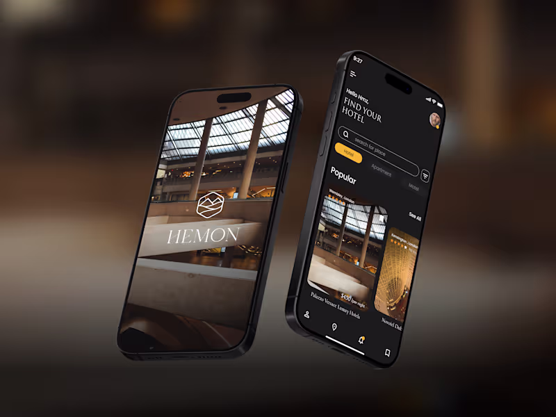 Cover image for HEMON — Hotel Booking App 