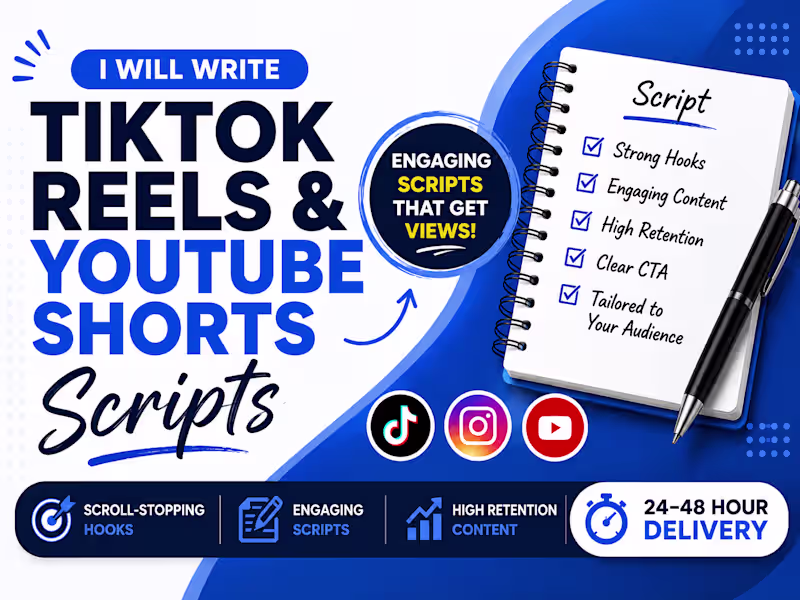 Cover image for Engaging Short-Form Video Script writing 