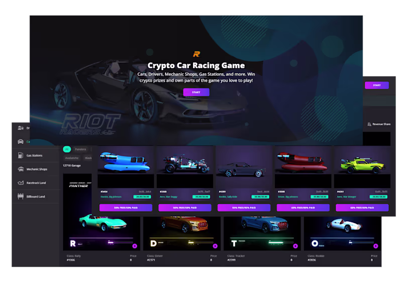 Cover image for Crypto Car Racing Game