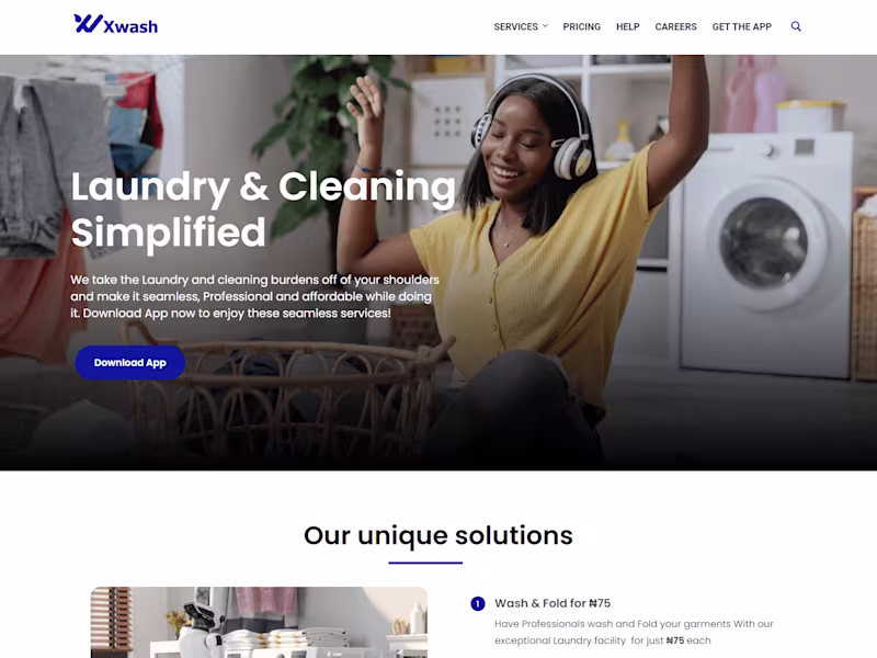 Cover image for Xwash.ng Dry Cleaning Website Project