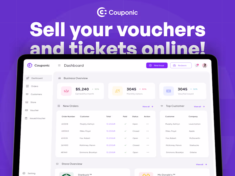 Cover image for Couponic - Saas Voucher and Ticket Web App