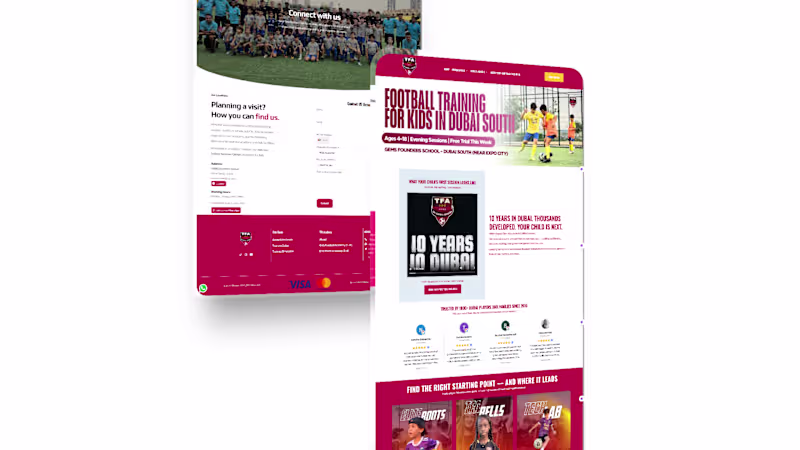 Cover image for Football Academy Website
I worked with
